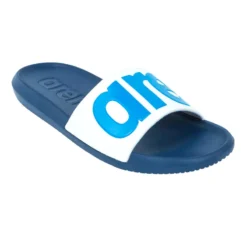 Arena Badslippers Voor Zwembad Heren Urban Marineblauw Blauw Wit -Kledij Verkoop badslippers voor zwembad heren urban marineblauw blauw wit 2