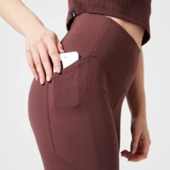 Bikershort Voor Fitness Dames 520 Modellerend Acajoubruin -Kledij Verkoop bikershort voor fitness dames 520 modellerend acajoubruin 4