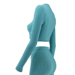 Dames Sport-Top Turquoise - Verschillende Maten - Gemaakt Van Technisch Dry-fit -Kledij Verkoop dames sport top turquoise verschillende maten gemaakt van technisch dry fit 2