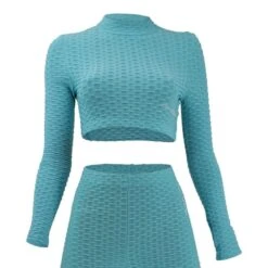 Dames Sport-Top Turquoise - Verschillende Maten - Gemaakt Van Technisch Dry-fit