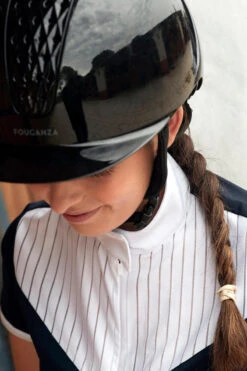 Damespolo Met Korte Mouwen Voor Paardrijwedstrijden 500 -Kledij Verkoop damespolo met korte mouwen voor paardrijwedstrijden 500 marineblauw 9