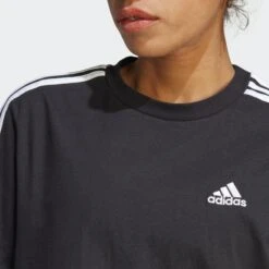 ADIDAS Essentials 3-Stripes Single Jersey Boyfriend T-shirtjurk -Kledij Verkoop essentials 3 stripes single jersey boyfriend t shirtjurk 3