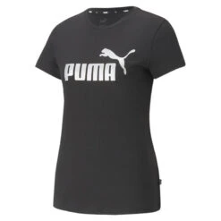 Essentials+ T-shirt Met Metallic Logo Dames PUMA