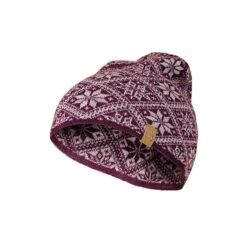 Gebreide Muts Van Wol Freya Red Cabbage - One Size - Rood