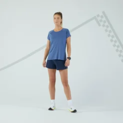 Licht En Ademend Hardloop T-shirt Voor Dames Light -Kledij Verkoop hardloop t shirt voor dames light leisteengrijs 4