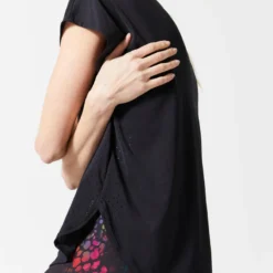 Los T-shirt Voor Cardiofitness Dames Lasercut -Kledij Verkoop los t shirt voor cardiofitness dames lasercut zwart 3