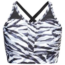 Dare 2b Mantra Dames Yoga BH - Zwart / Witte Zebraprint