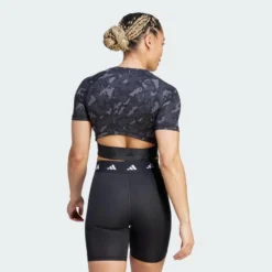 ADIDAS Techfit Camo Print Crop Training T-shirt -Kledij Verkoop techfit camo print crop training t shirt 2