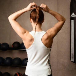 ADIDAS Topje Voor Cardiofitness Dames Wit -Kledij Verkoop topje voor cardiofitness dames wit 6